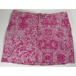 Women's Lilly Pulitzer Colette Knit Skort Pink Blooms On The Block - 4 (31 X 14)